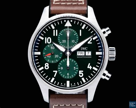 iwc green chronograph|iwc pilot chronograph price.